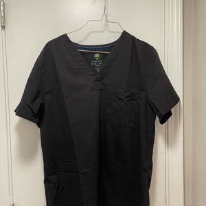 Healing Hands Blue Label For Him Black Scrub Top